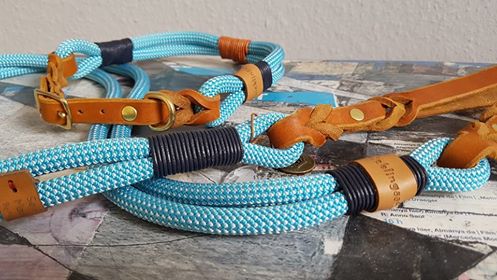 Fettleder Handschlaufe geflochten für Seil Lederadapter für Hundeleinen - Halsbänder – gestalte dein eigenes Unikat