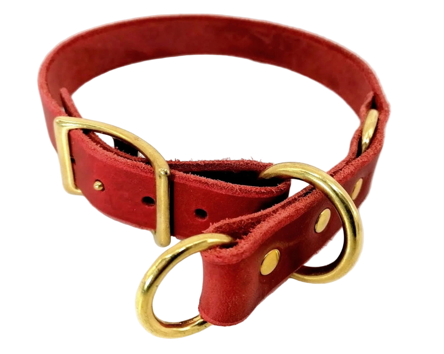 "Maya" Zugstopp, Halsband, Leder, Fettleder, Hund