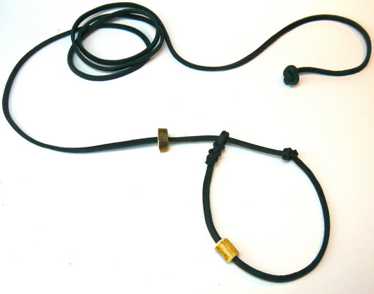 "Jil" mit Halsung, Halsband geflochten, Leder, Fettleder, Hund