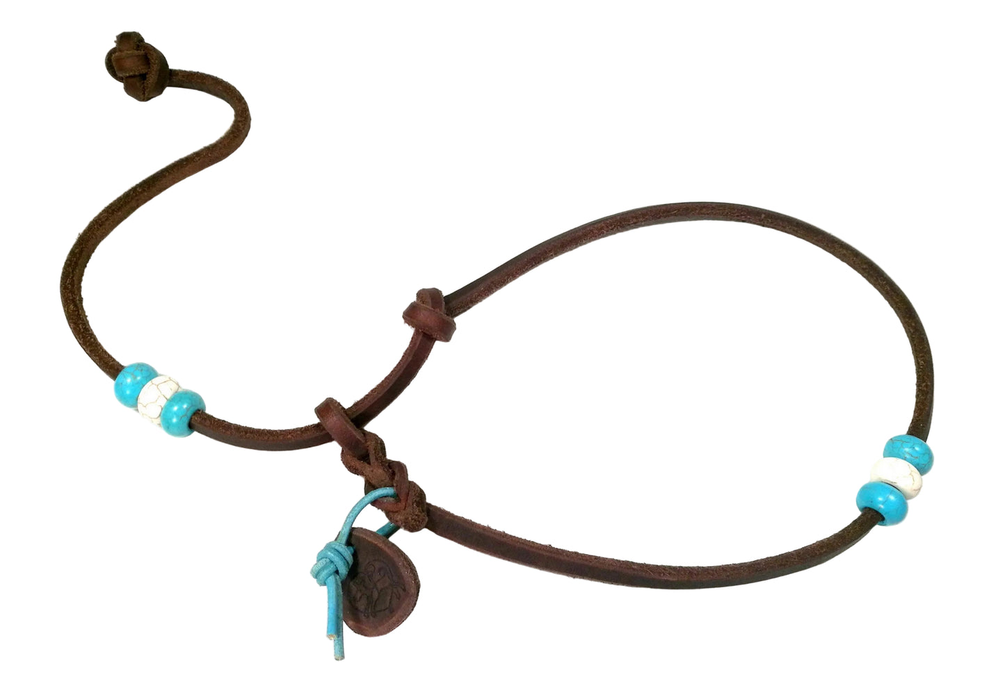 "Malou" Zugstopp, Halsband geflochten, Leder, Fettleder, Hund