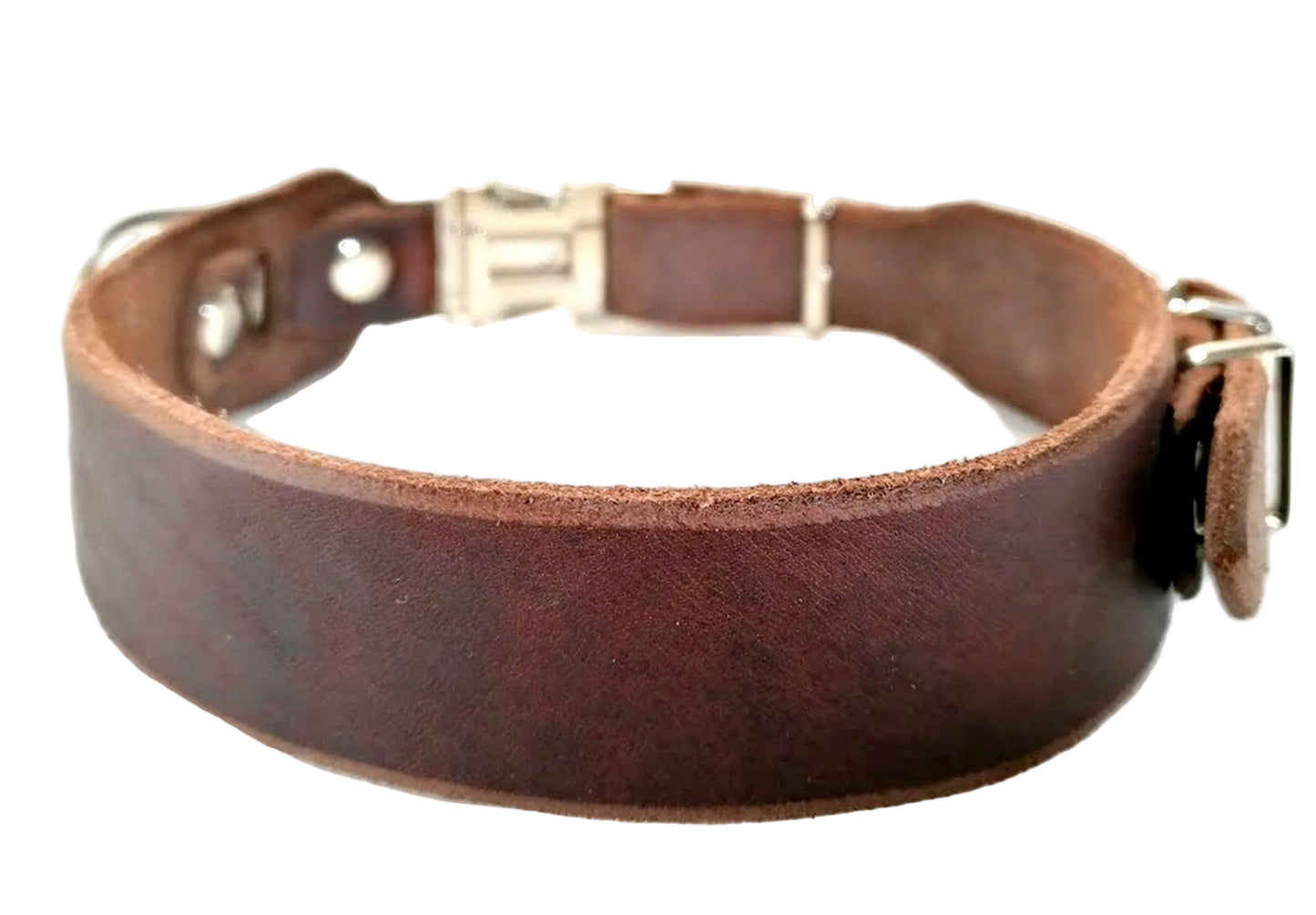 "Elliot" Halsband Klick, verstellbar, Fettleder, Leder, Hund