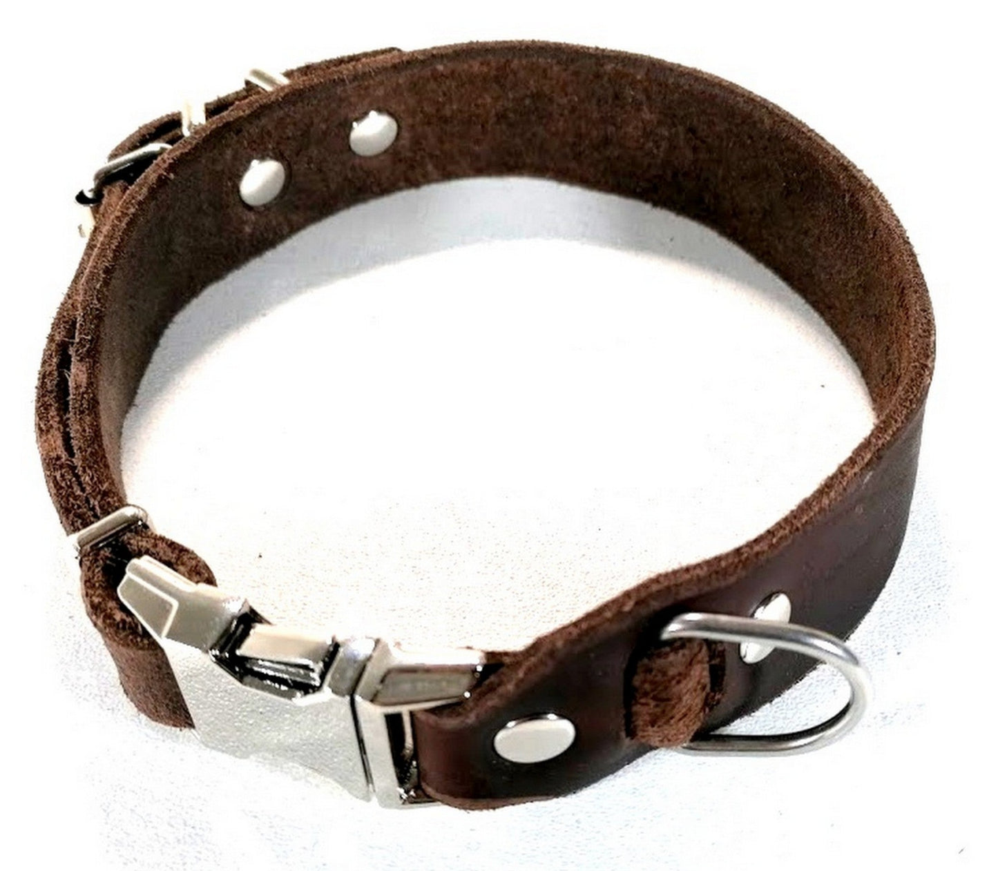"Elliot" Halsband Klick, verstellbar, Fettleder, Leder, Hund