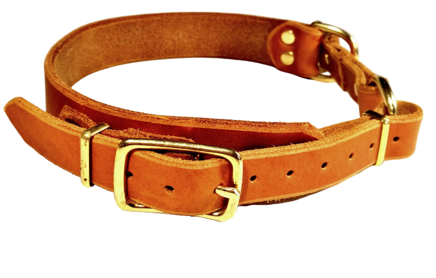 "Fina" Zugstopp, Halsband, Leder, Fettleder, Hund