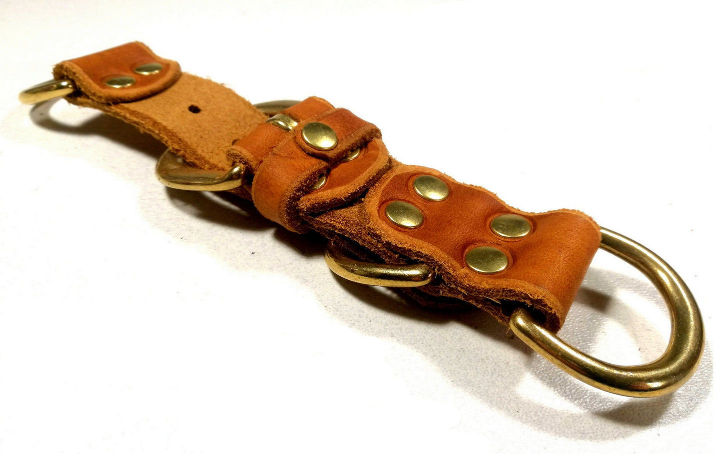Fettleder Adapter-Halsband Maxi für Paracord