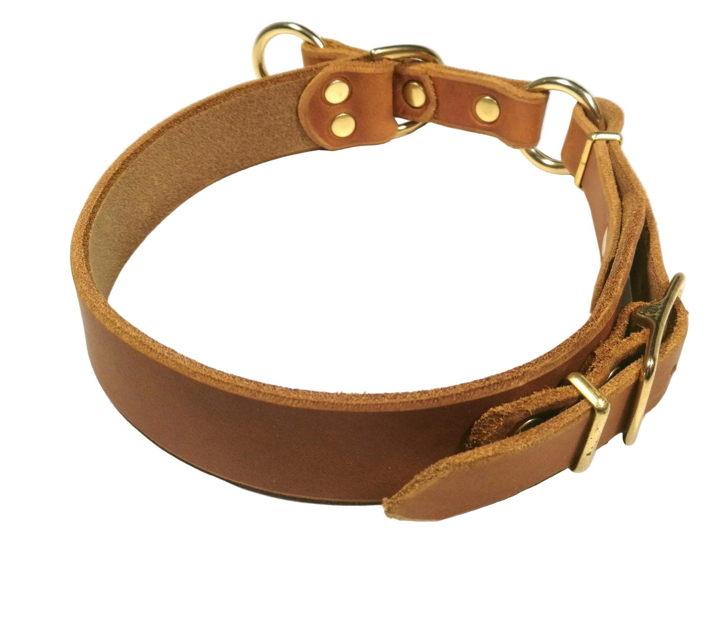 "Fina" Zugstopp, Halsband, Leder, Fettleder, Hund