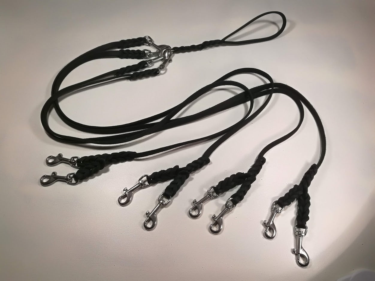 Sonderanfertigungen Fettleder, Leine Fettleder Leder geflochten Hundeleine Halsband Geschirr Hund
