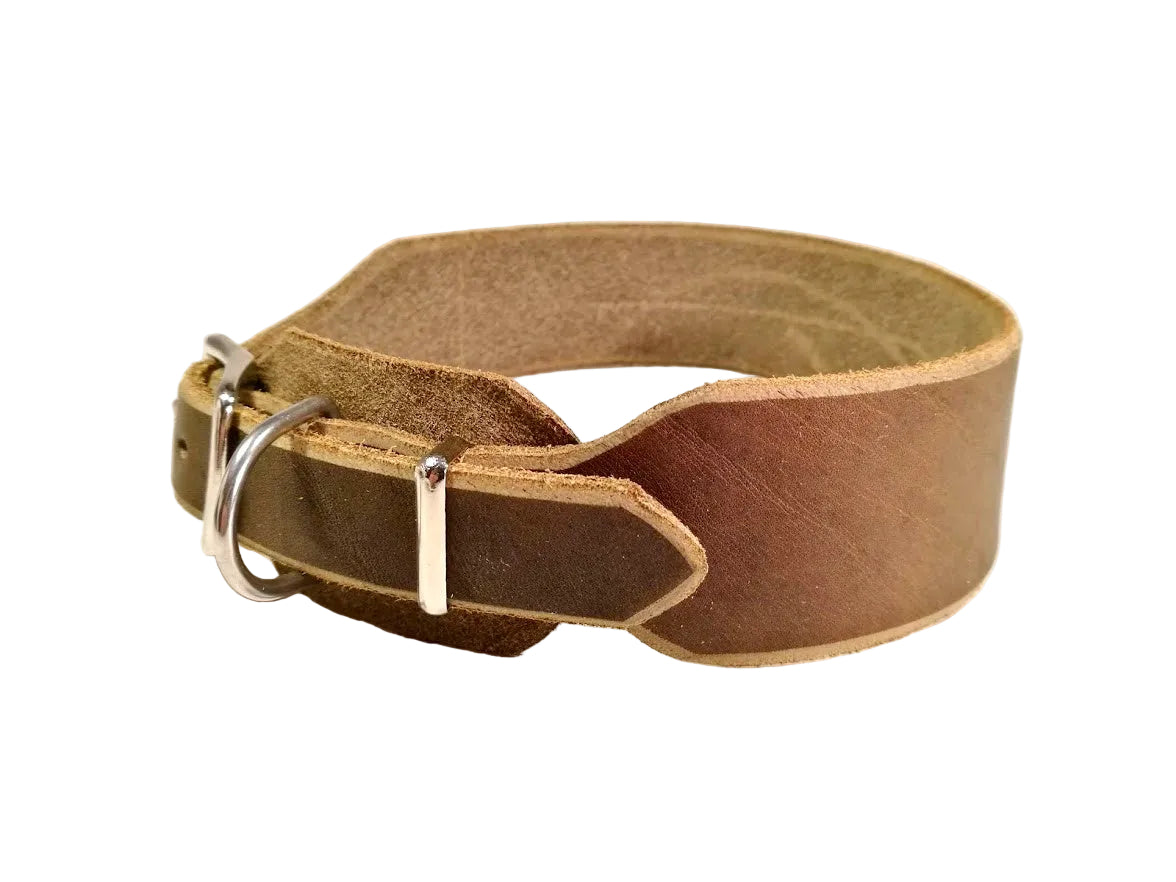 Windhund-Halsband, Leder, Fettleder, Hund (40 mm)