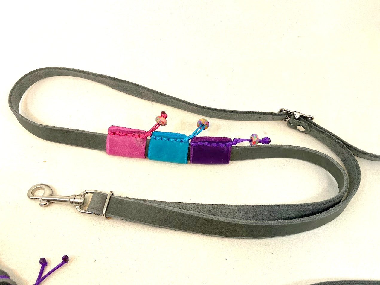 Sonderanfertigungen Fettleder, Leine Fettleder Leder geflochten Hundeleine Halsband Geschirr Hund