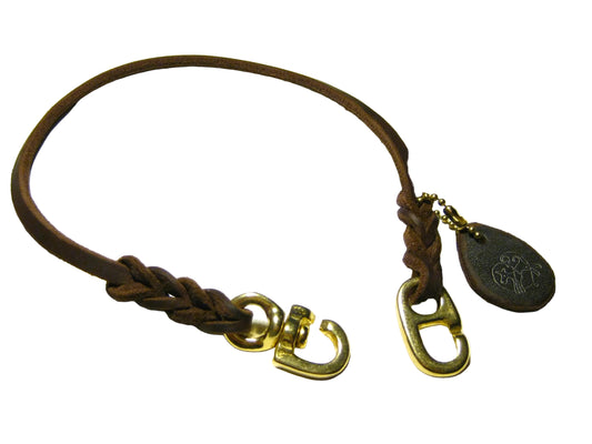 "Paula" - nur für Marken! Halsband geflochten, Leder, Fettleder, Hund